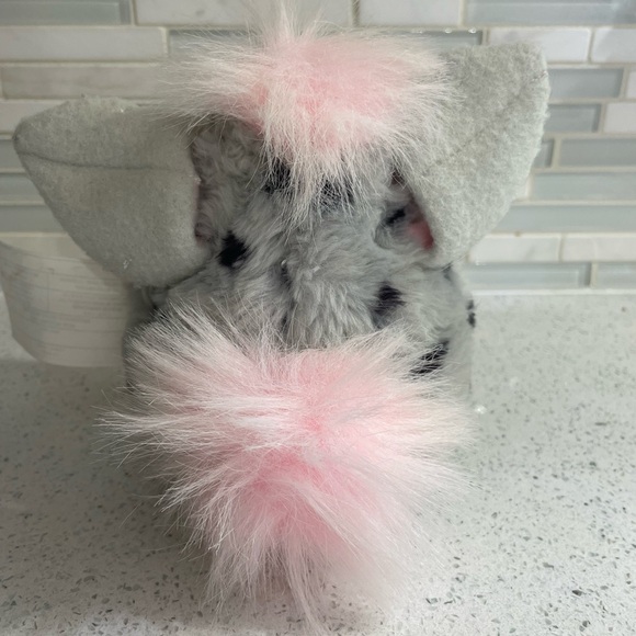 1998 Furby Pink & Gray Black Leopard Spots Brown Eyes Tiger Elect. TESTED WORKS! - Picture 3 of 11